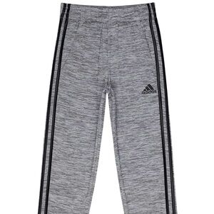 ADIDAS Boys Lightweight Fleece Lined Heather Grey Performance Pants-Sz L (14/16)